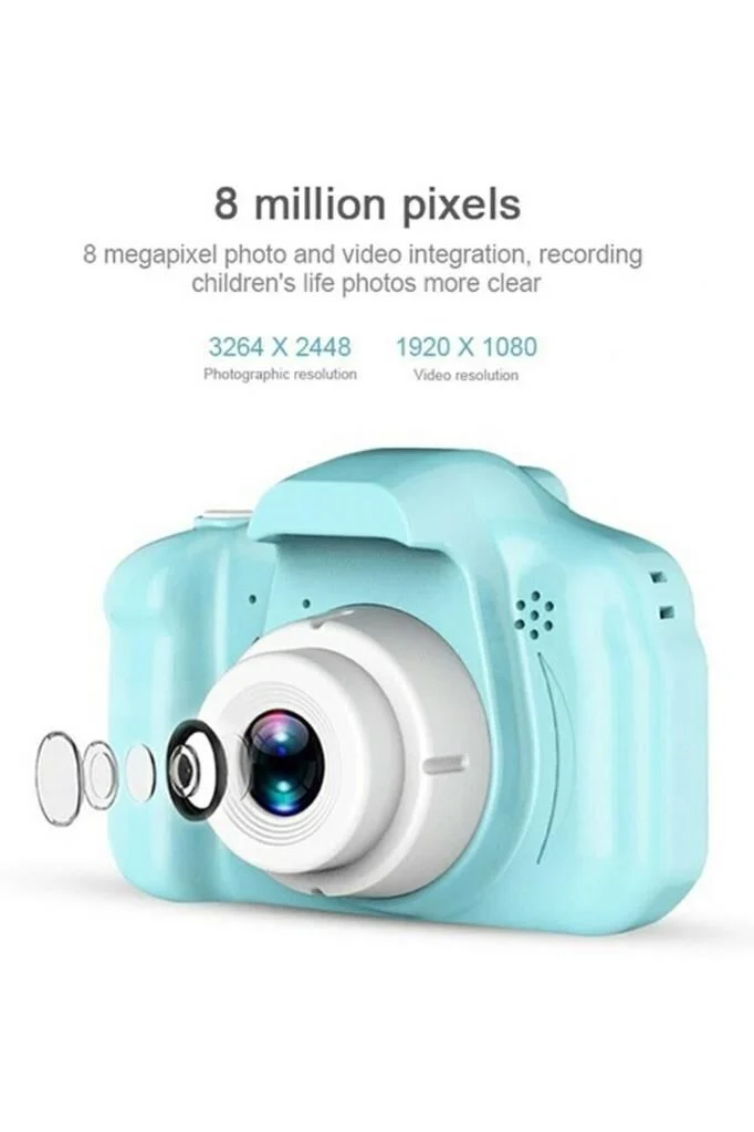 Torima CMR 7 Mavi Mini 1080p Hd Çocuk Kamera Dijital Fotoğraf Makinesi 2-0 Inç Ekran